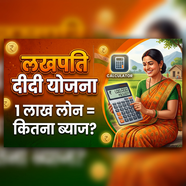 Lakhpati Didi Yojana Calculator 2026 (Ask AI): 1 लाख के लोन पर कितना ब्याज लगेगा?